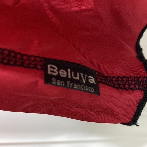 Beluva reversible black/ cherry red crushed rayon jacket. Size Medium. EUC. - Picture 8 of 12
